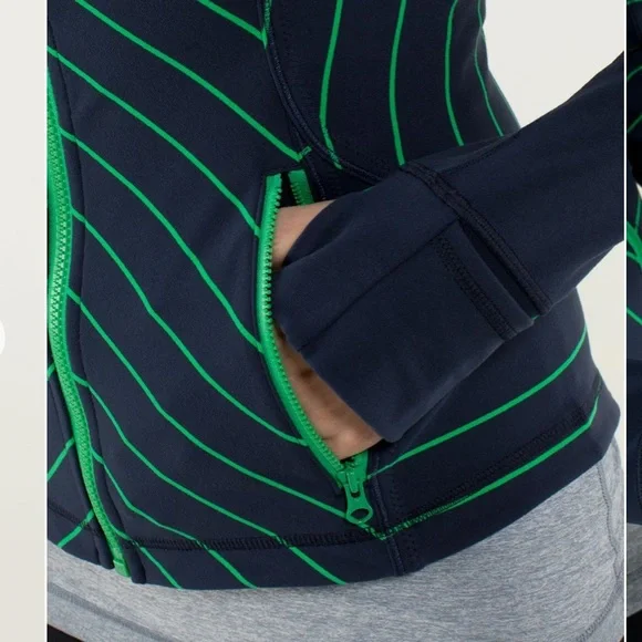 lululemon athletica Blue and Green Chevron Cardigan - Picture 9 of 14